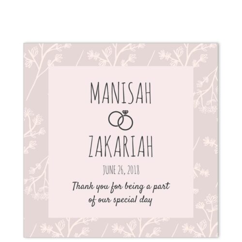 Elegant Flowers Thank You Sticker