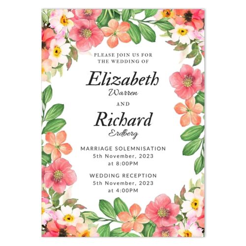 PER-SPR-INV-1 Perpetual Spring Wedding Invitation