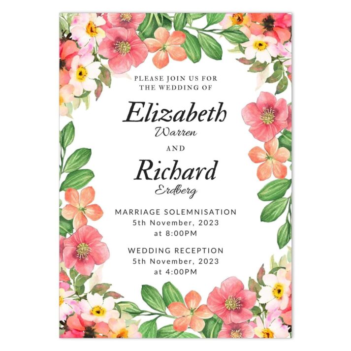 PER-SPR-INV-1 Perpetual Spring Wedding Invitation