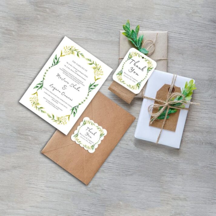 HFR-MOD-INV-1 Herby Frame Wedding Invitation Card