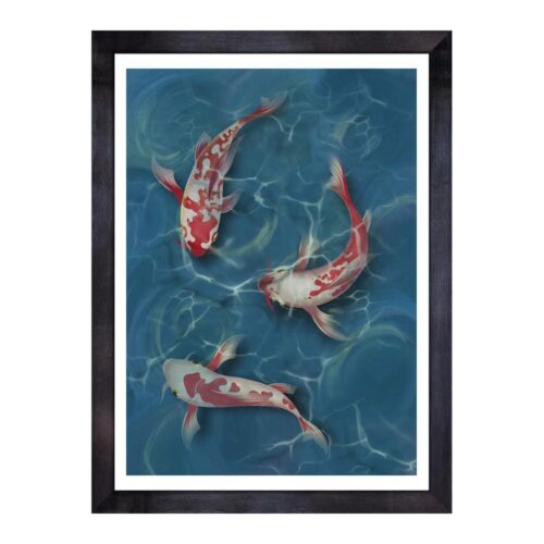 THR-KOI-ART-1 Three Koi Wall Art