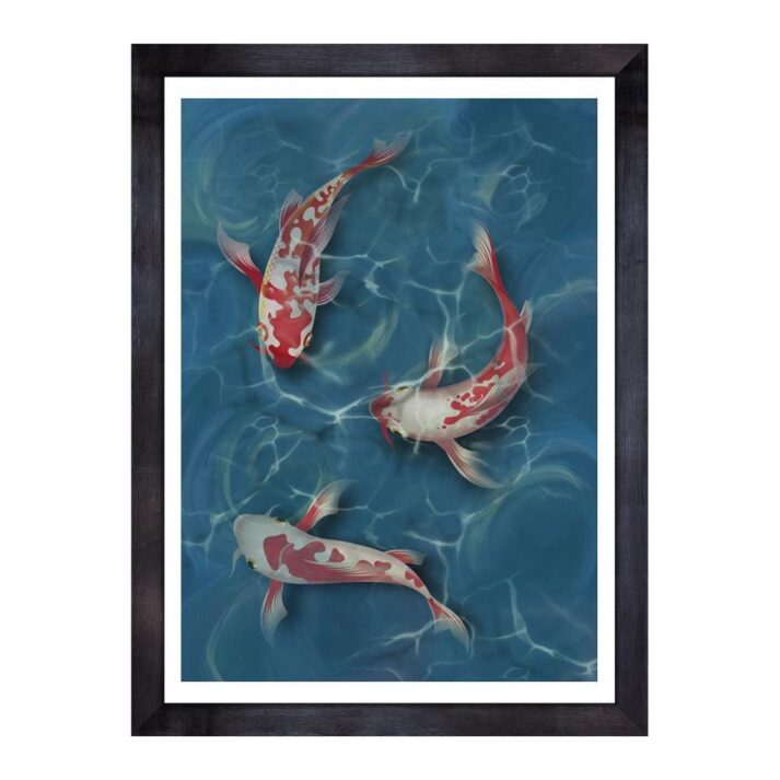 THR-KOI-ART-1 Three Koi Wall Art