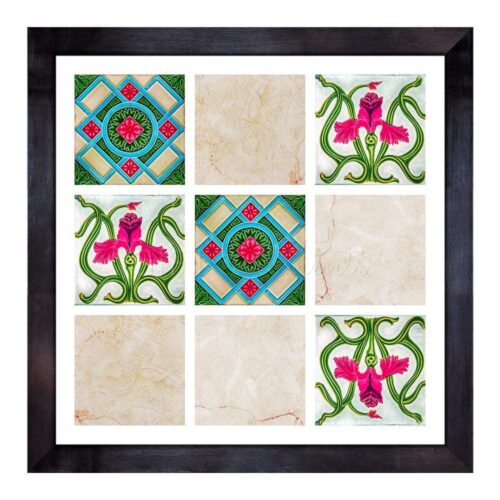 PTI-LOT-PHO-1 Peranakan Tile Lotus Photo Art