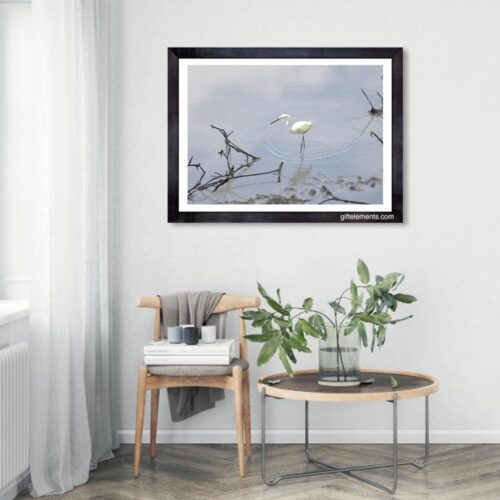 WAD-EGR-PHO-1 Wading Egret Photo Art