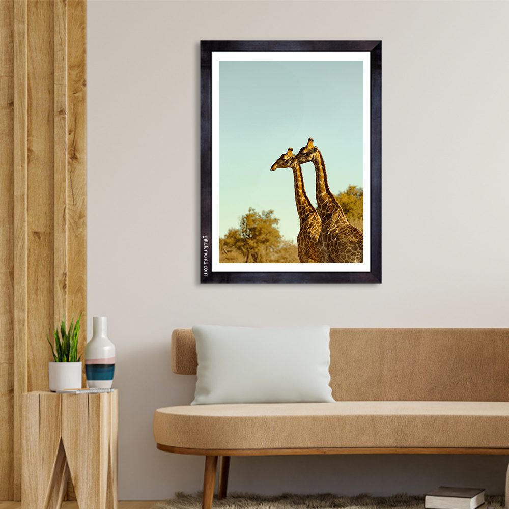 GIR-TWI-PHO-1 Twin Giraffes Photo Art