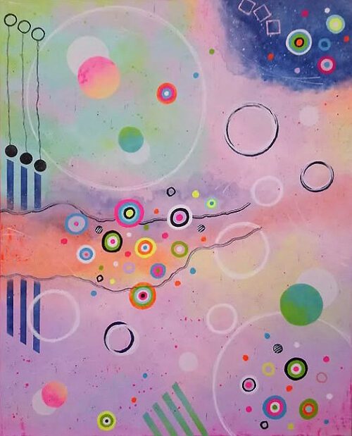 PLA-MOM-FIN-2 Playful Moments 2 Abstract Fine Art