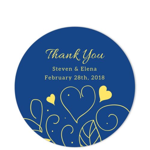 Country Summer Blue Thank You Sticker