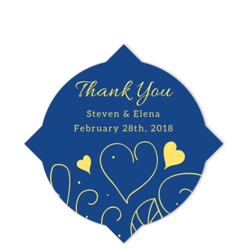 Country Summer Blue Thank You Sticker
