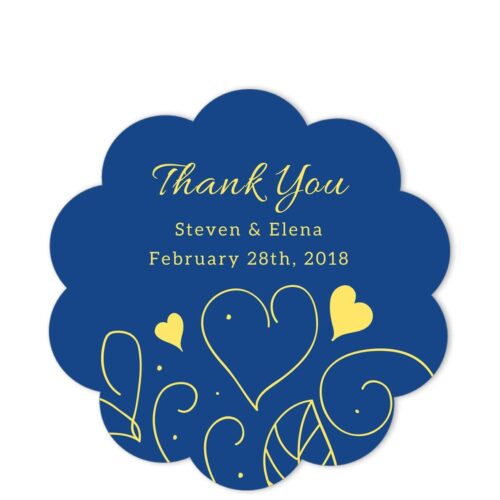 Country Summer Blue Thank You Sticker