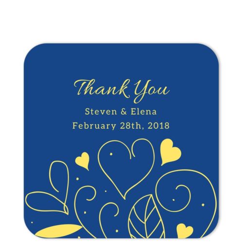 Country Summer Blue Thank You Sticker