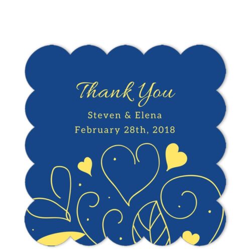 Country Summer Blue Thank You Sticker