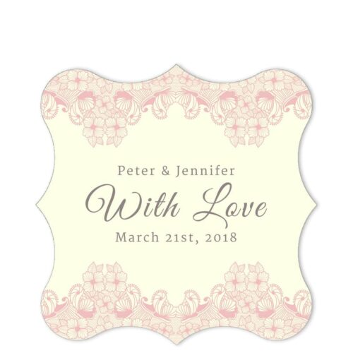 Lace Border With Love Pink Sticker