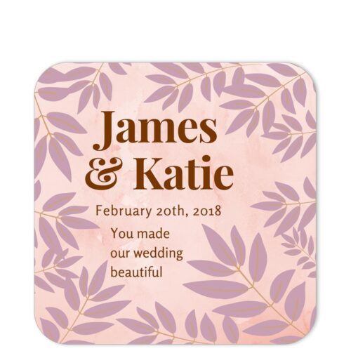 Leaves of Spring Pink Sentiment Sticker