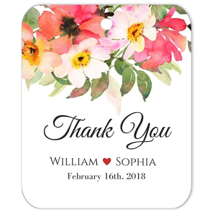 Thank You Bouquet Top Gift Tag