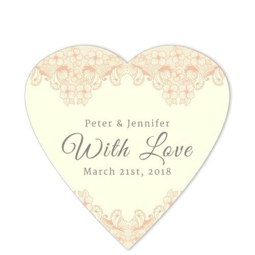 Lace Border With Love Peach Sticker