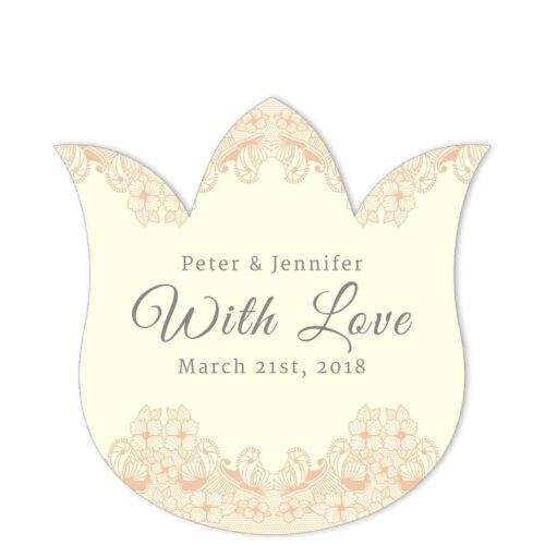 Lace Border With Love Peach Sticker