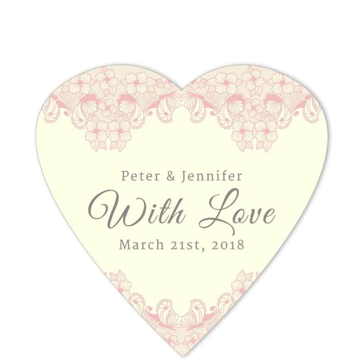 Lace Border With Love Pink Sticker