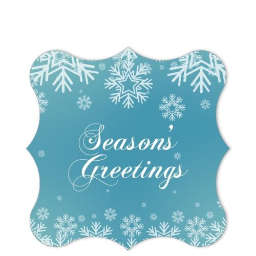 WSG-SGT-1 White Snowflake Seasons' Greetings Sticker