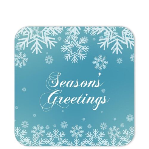 WSG-SGT-1 White Snowflake Seasons' Greetings Sticker