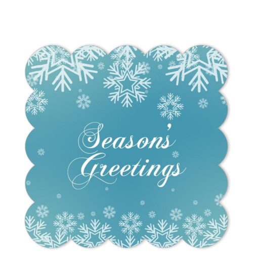 WSG-SGT-1 White Snowflake Seasons' Greetings Sticker