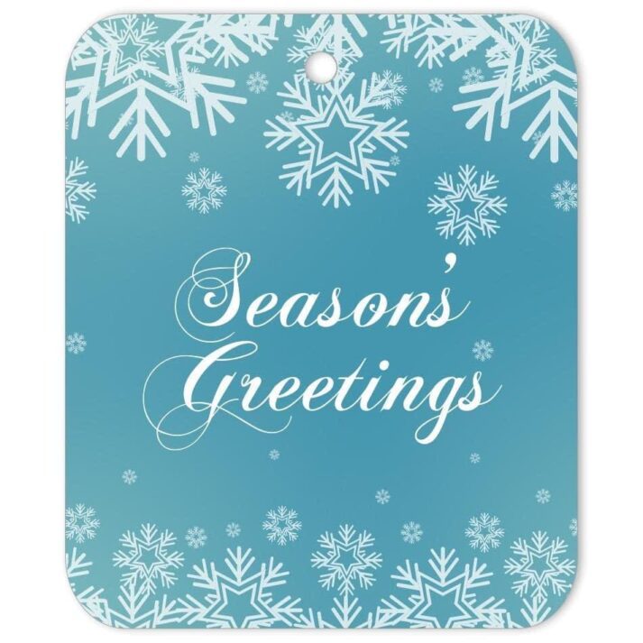 WSG-SGT-TAG-1 White Snowflake Seasons' Greetings