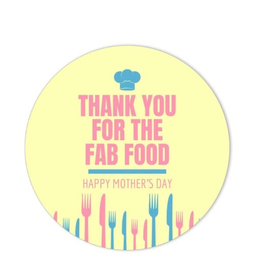 FAF-MOD-1 Fab Food Celebration Sticker