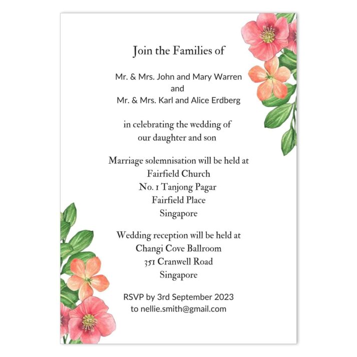 PER-SPR-INV-1 Perpetual Spring Wedding Invitation