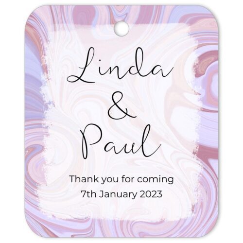 SWI-PNK-TAG-1 Swirl Favor Gift Tag