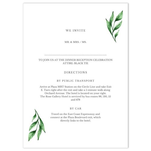 HFR-MOD-INV-1 Herby Frame Wedding Invitation Card