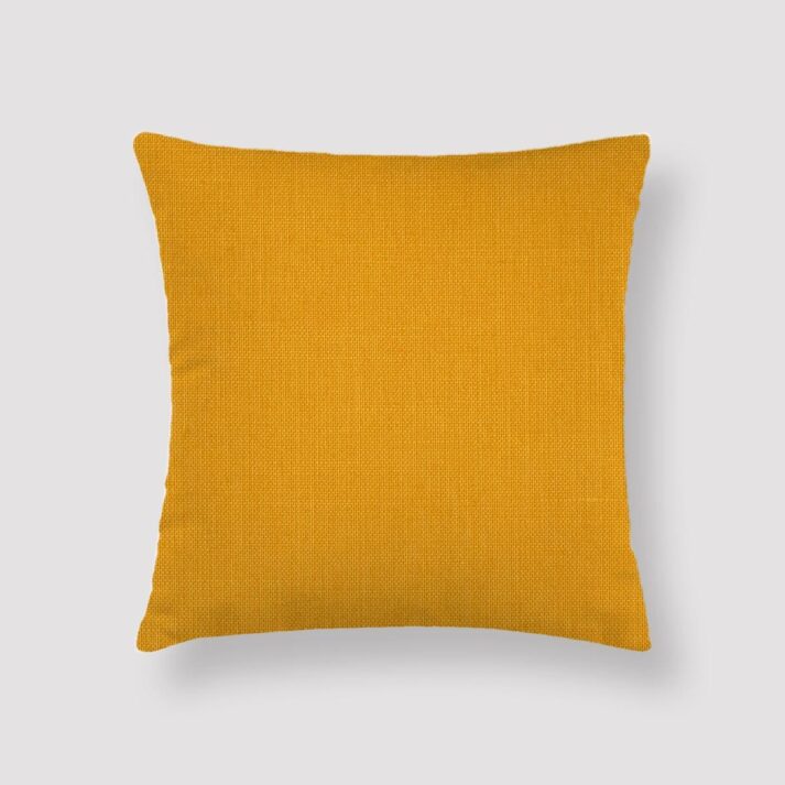 CUR-YEL-CUS-1 Curry Yellow Throw Pillow