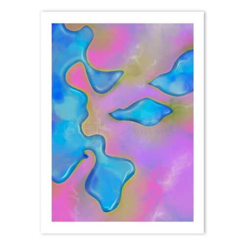 FLU-SPI-ART-1 Fluid Spill Wall Art