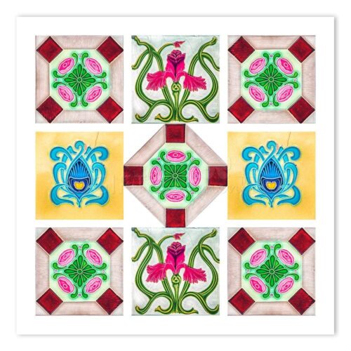 PTI-NON-PHO-1 Peranakan Tile Nonya Photo Art