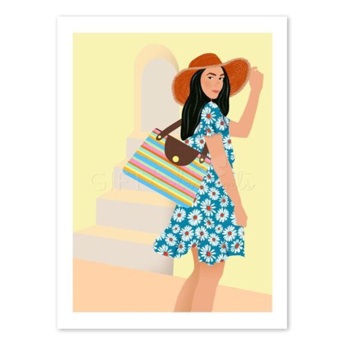 VAC-GIR-ART-1 Vacation Girl Wall Art