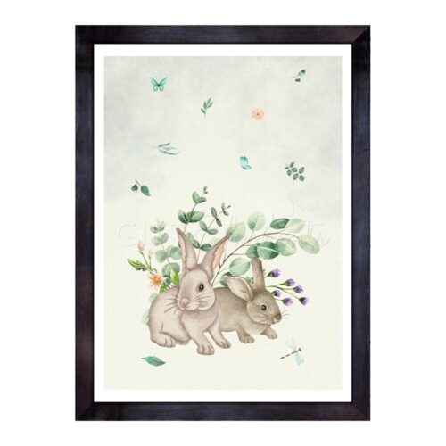 BUN-RAB-ART-1 Bunny Rabbits Wall Art