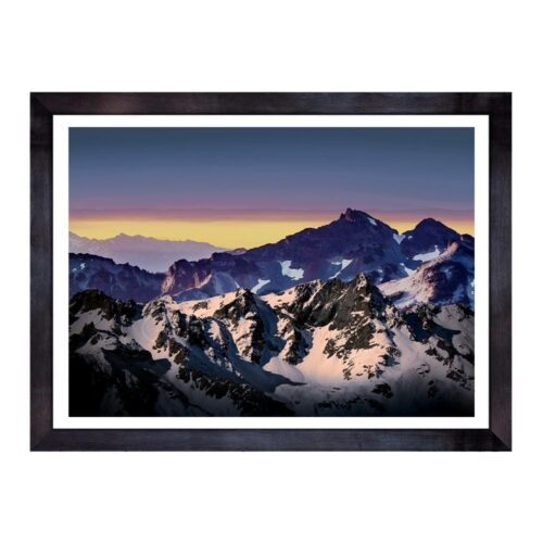 SNO-MOU-PHO-1 Snowy Mountain Photo Canvas Art