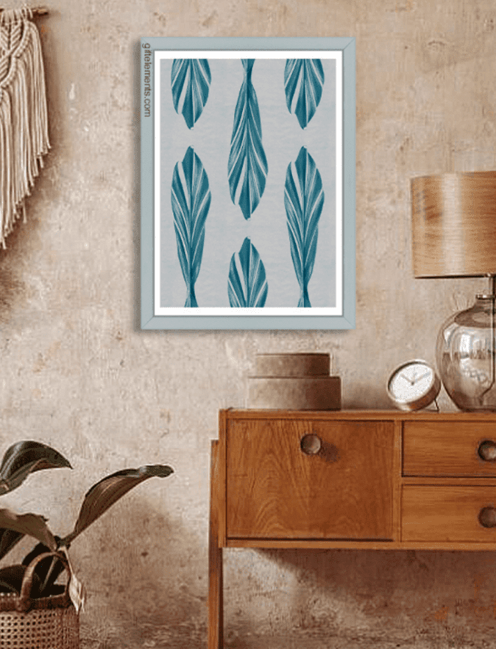 Framed wall art for decor above console table