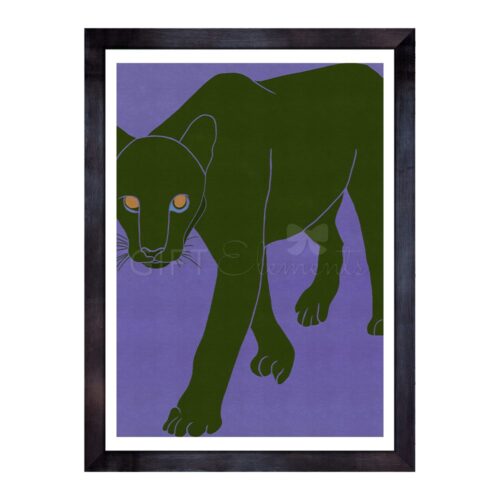 GRE-JAG-ART-1 Green Jaguar Wall Art