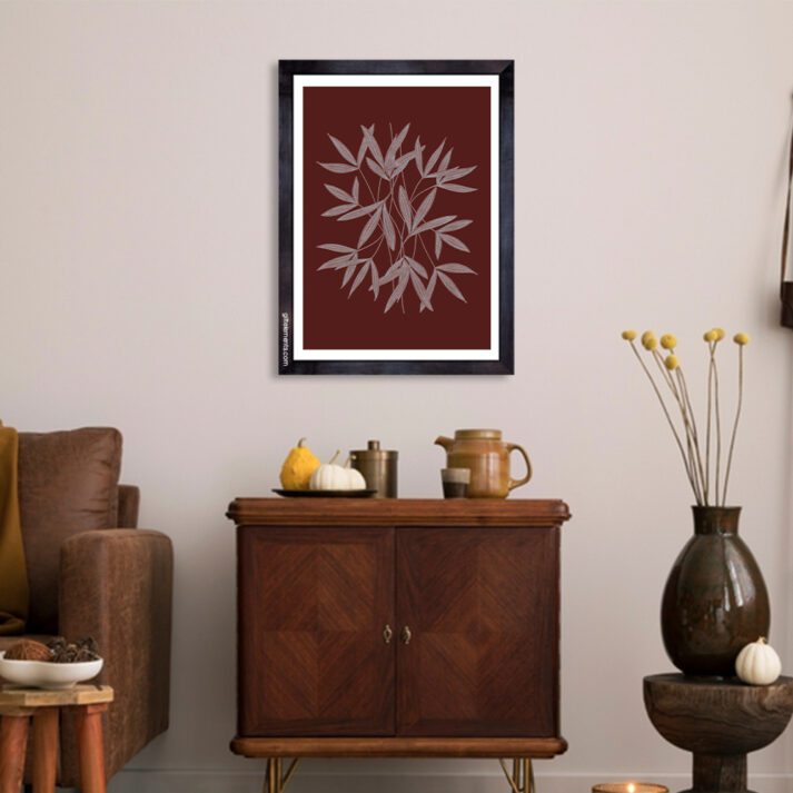 BAM-LEA-ART-1 Bamboo Leaves Wall Art