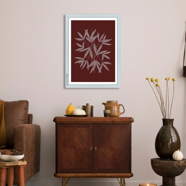 BAM-LEA-ART-1 Bamboo Leaves Wall Art