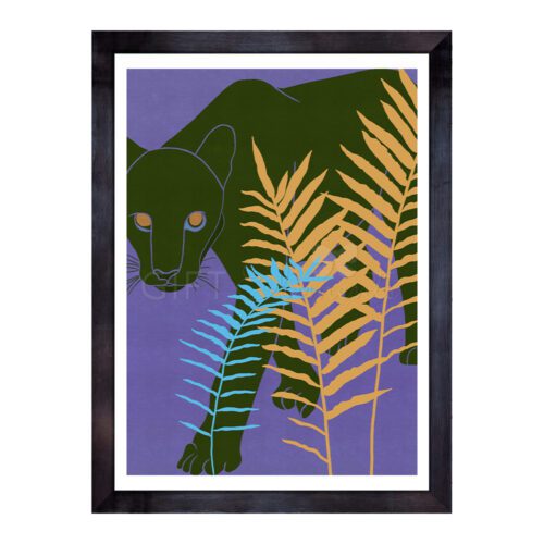 JAG-FOL-ART-1 Jaguar Foliage Wall Art