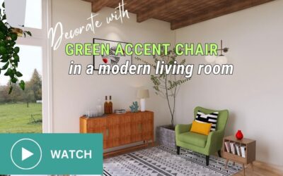 Green Accent Chair for a Modern Living Room