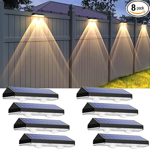 Solar fence lights