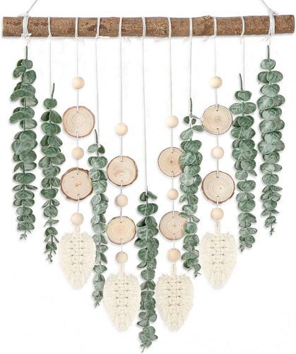 Sggvecsy Artificial Eucalyptus Wall Hanging Decor