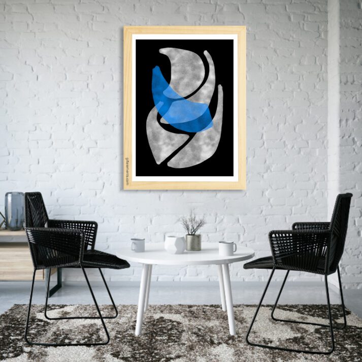 Swirl Black Abstract Wall Art