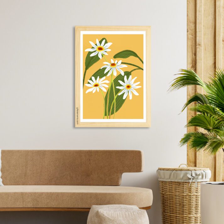 Daisies Flower Wall Art