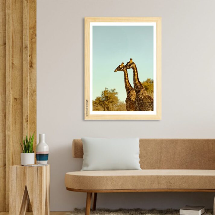 Twin Giraffe Wall Art