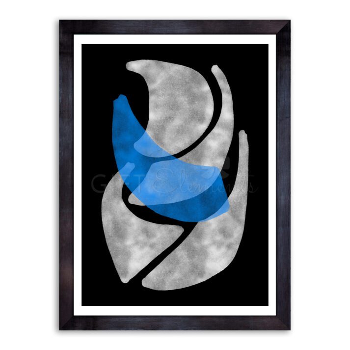 Swirl Black Abstract Wall Art