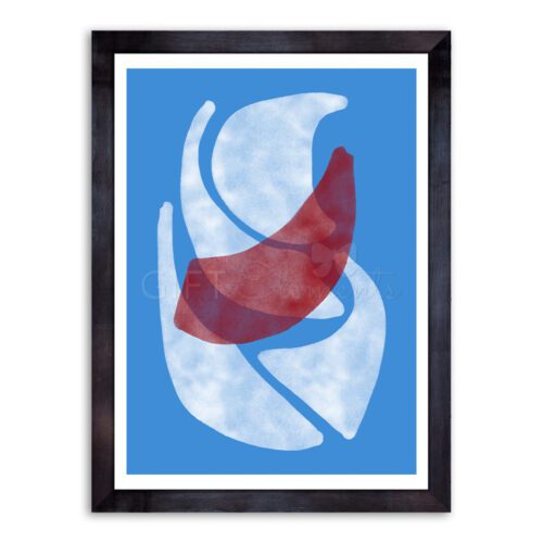 Swirl Blue Abstract Wall Art